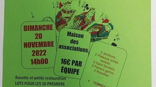 Concours de belote de l'association des parents d'élèves